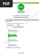 Fiverr HTML5 Test Answers 2020: Friday, February 21, 2020