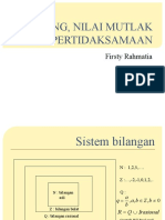 SELANG NILAI MUTLAK DAN PERTIDAKSAMAAN