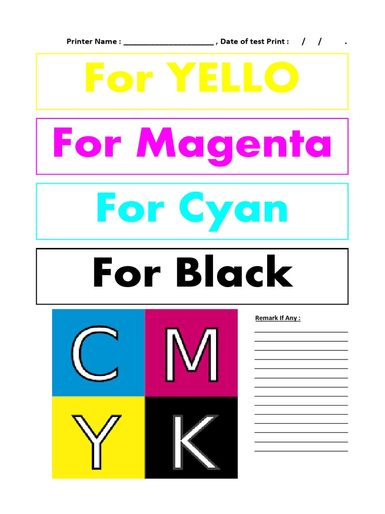 Color Print Test Form | PDF