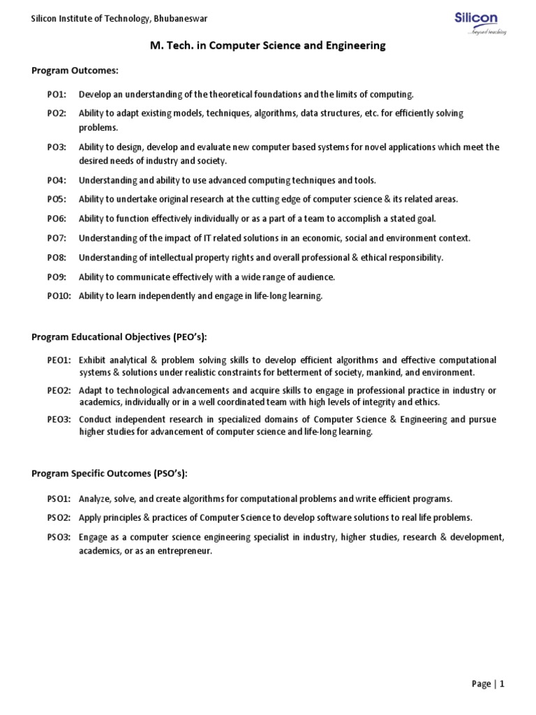 M.Tech - CSE Syllabus SIT Autonomy | PDF | Machine Learning | Data ...
