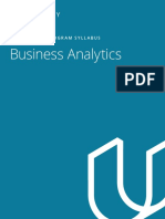 Business Analytics: Nanodegree Program Syllabus