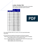 Assignment) 4) (Due) Date:) October) 7th) : Applied$ Total Hematite Magnetic Product Grade Field$ (T) Mass$ (KG) (%)