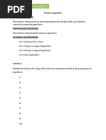 12 H.E. Cookery Worksheet 1: Prepare Appetizer