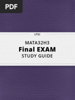 MATA32H3: Final EXAM