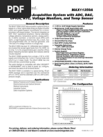 Max11359A 16-Bit Data-Acquisition System With Adc, Dac, Upios, RTC, Voltage Monitors, and Temp Sensor