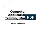 Computer Applications Training Manual