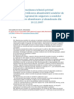 Instrucțiunea tehnică privind abandonarearidicarea abandonării sondelor de petrol și programul de asigurare a sondelor propuse spre abandonare și abandonate din 10.12.2007