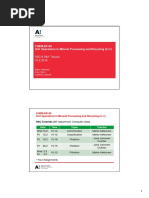 CHEM-E6145 Unit Operations in Mineral Processing and Recycling (5 CR)