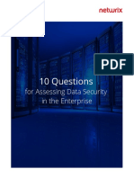 10 Questions: For Assessing Data Security in The Enterprise