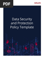 Data Security and Protection Policy Template