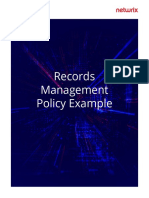 Records Management Policy Example