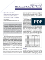 Myroides Odoratum Osteomyelitis in A Diabetic Patient Case Report and Review On A Rare Pathogen