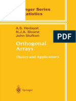 (A.s. Hedayat) - Orthogonal Arrays - (Projection Matrix)