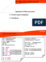 1 - Management of Shoe Pressure 2-Well Control Methods 3 - Synthesis