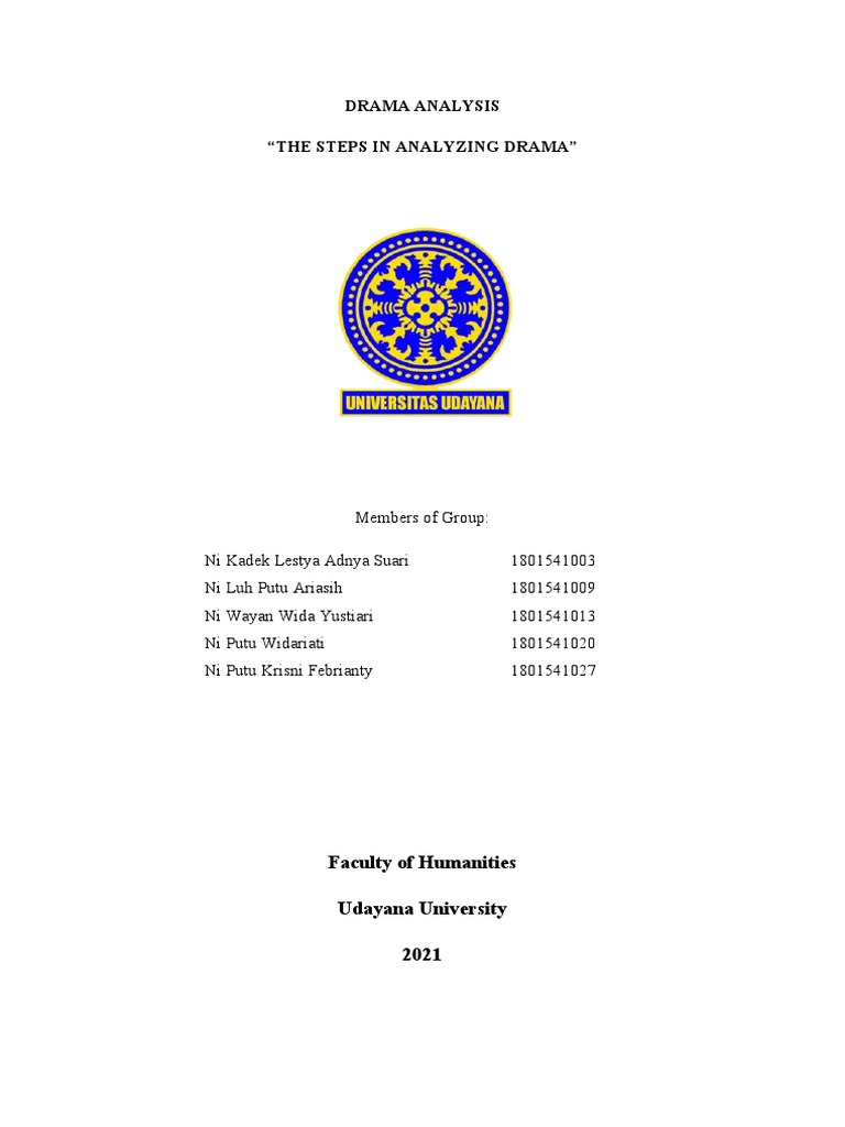 Analyzing Drama Steps Pdf Plot Narrative Genre