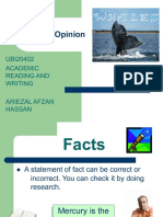 Fact VS Opinion