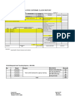 Employee Expense Claim Report: Instructions: Supporting Bills / Receipts of Expenses Must Be Attached