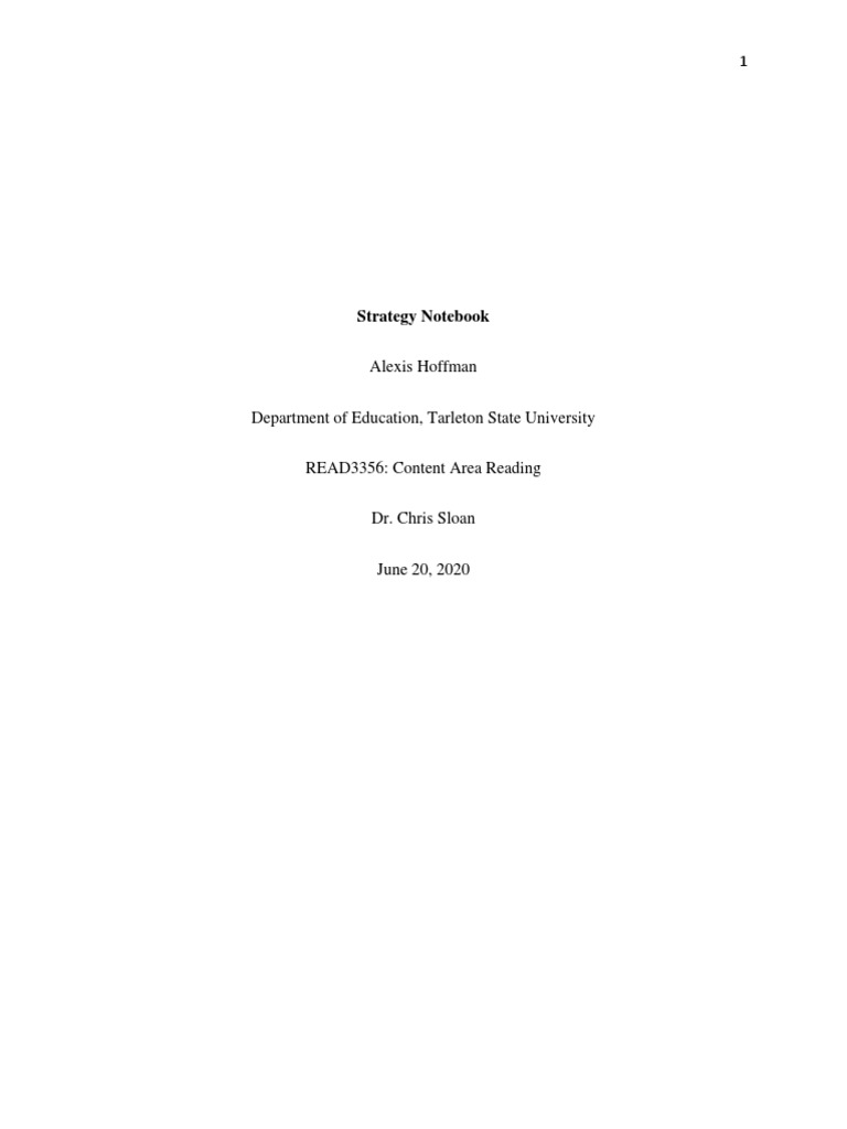 Strategy Notebook | PDF | Reading Comprehension | Vocabulary