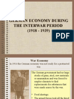German Economy During The Interwar Period (1918 - 1939)