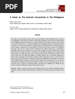 A Study On The Internet Connectivity in The Philippines