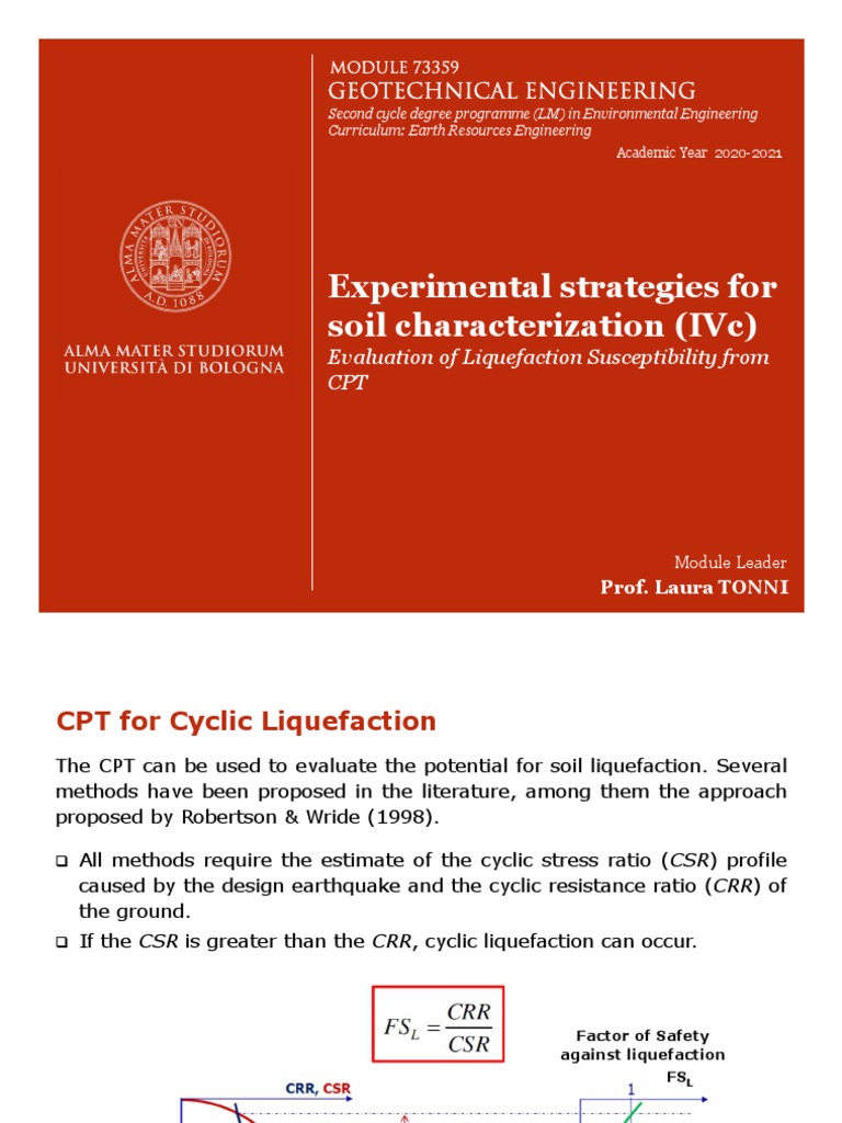 CPT For Cyclic Liquefaction | PDF | Earthquakes | Civil Engineering