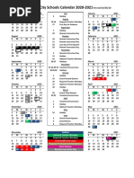 Asheboro City Schools Calendar 2020-2021: Revised 10/08/20