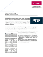 2011 Costs Based Transfer Pricing