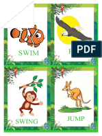 Animal Actions Big Flashcards Flashcards - 105980