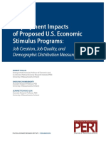 Job creation estimates for US economic stimulus programs
