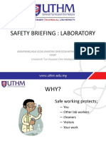 Safety Briefing: Laboratory: Jawatankuasa Keselamatan Dan Kesihatan Pekerjaan FKMP Universiti Tun Hussein Onn Malaysia