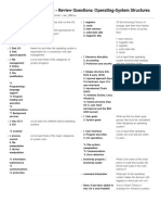 Chapter 2 - Review Questions: Operating-System Structures