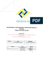 PROCEDIMIENTO PARA OPERACIÓN Y CONDUCCION SEGURA de VOLQUETA. Todas Las Actividades Que Impliquen Actividades Con Conducción y Operación de Volquetas