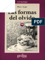 Augé, M. (1998). Las Formas Del Olvido. Gedisa Editorial