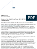 Coffee and Tea Global Market Report 2021 Covid 19