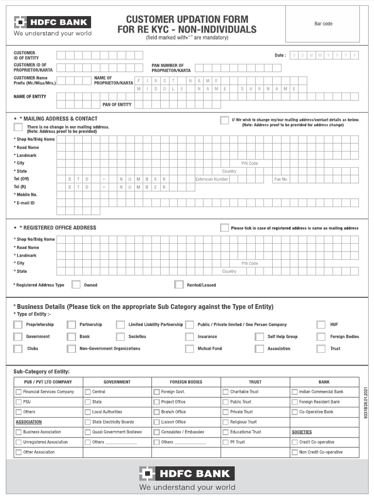 ReKYC Form - Non Individual | PDF