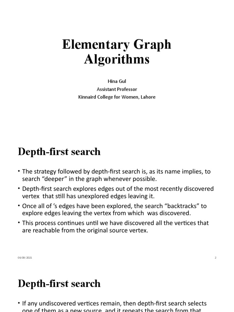 An In-Depth Look at Depth-First Search Algorithms: Timestamps, Edge ...