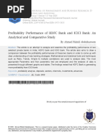 HDFC and ICICI T-Test and Ratio Analysis Study