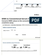IDMS To Conventional Creatinine Conversion