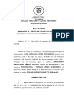 Álvaro Fernando García Restrepo: (Aprobado en Sesión de Diecinueve de Febrero de Dos Mil Veinte)