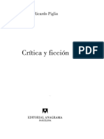 PIGLIA, Ricardo-Crítica y Ficción