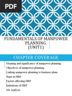 Fundamentals of Manpower Planning (UNIT1)