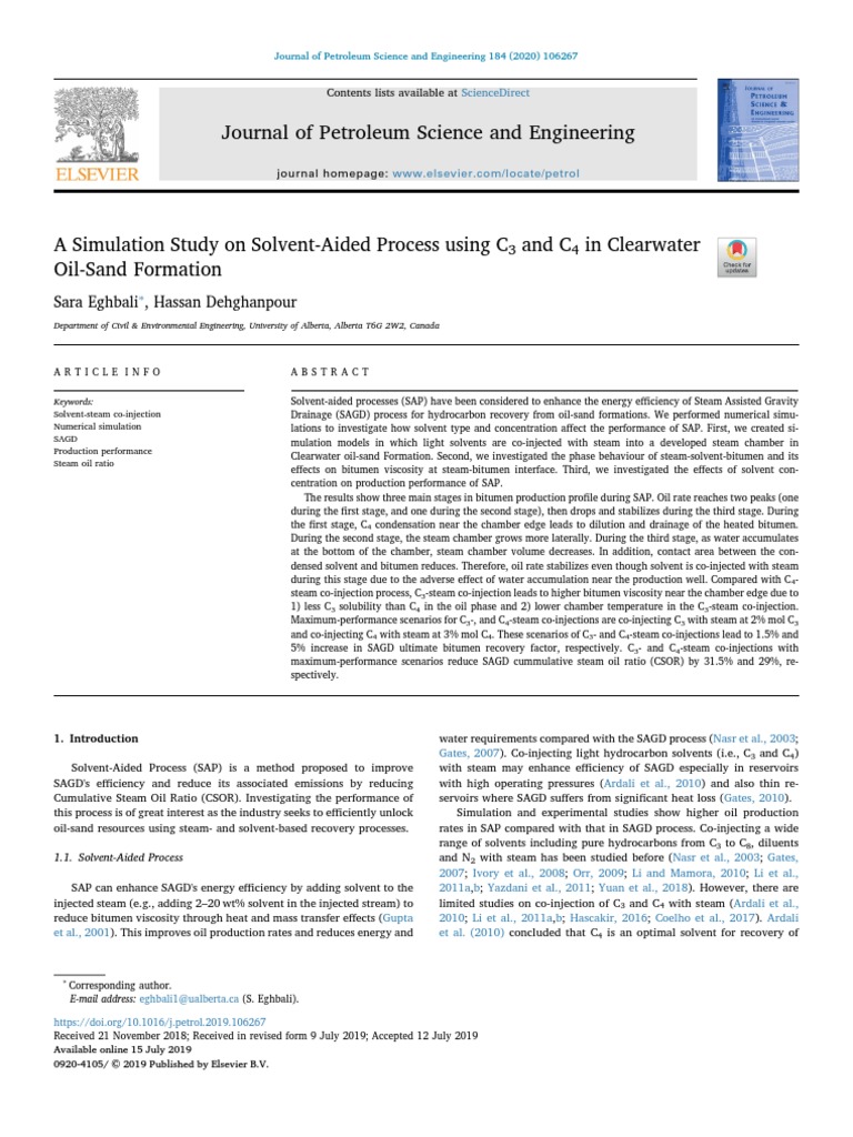 A Simulation Study On Solvent-Aided Process Using C3 and C4 in ...
