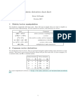 Matrix Derivatives Cheat Sheet