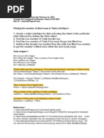 Listobject Tables - Essential Pointers For Vba Created and Compiled by Bhaskar. Dated 23.03.2021