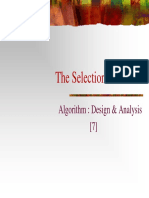 The Selection: Algorithm: Design & Analysis