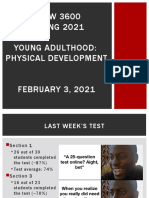 2-3-21 PPT Early Adulthood Physical Development