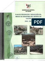 9900 Plan de Prevencion y Reduccion Del Riesgo de Desastres Del Distrito Yautan 2020 2022