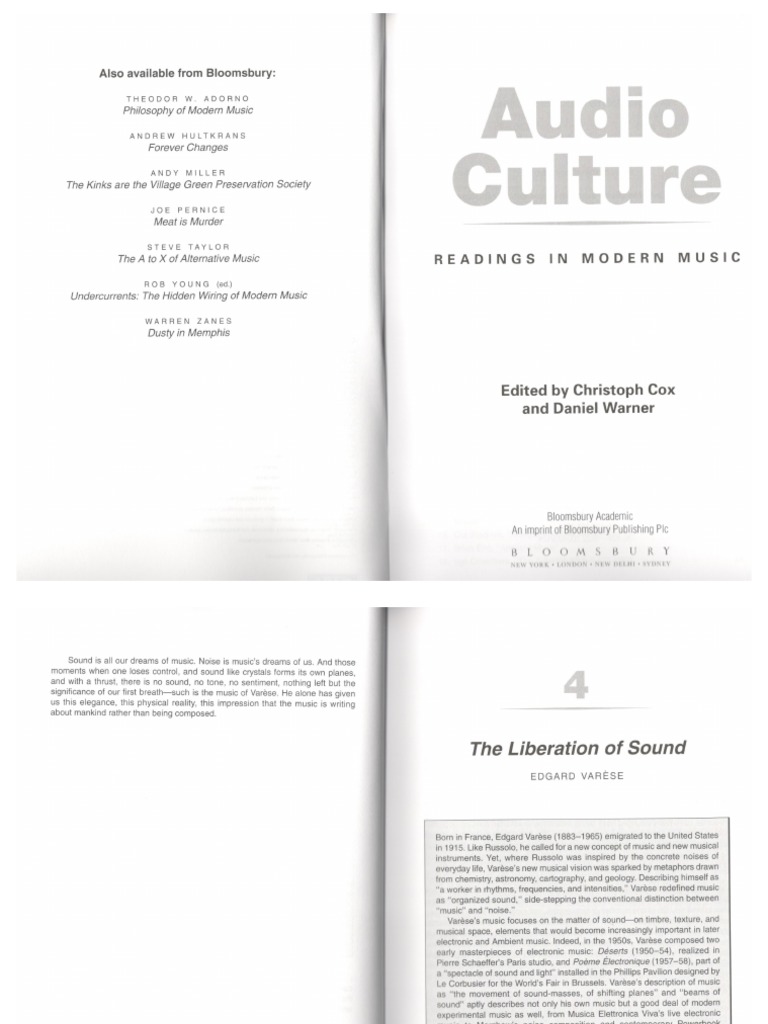 Edgar Varèse The Liberation of Sound PDF