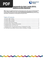 Lesson Frameworks by Amir Landa (2015) .: Additions by Ben Hammond