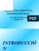 Clase 11. VERBOS Y EXPRESIONES PARA LA REDACCIÓN CIENTÍFICA